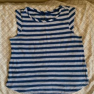 Blue and White Striped Merona Tank Tee